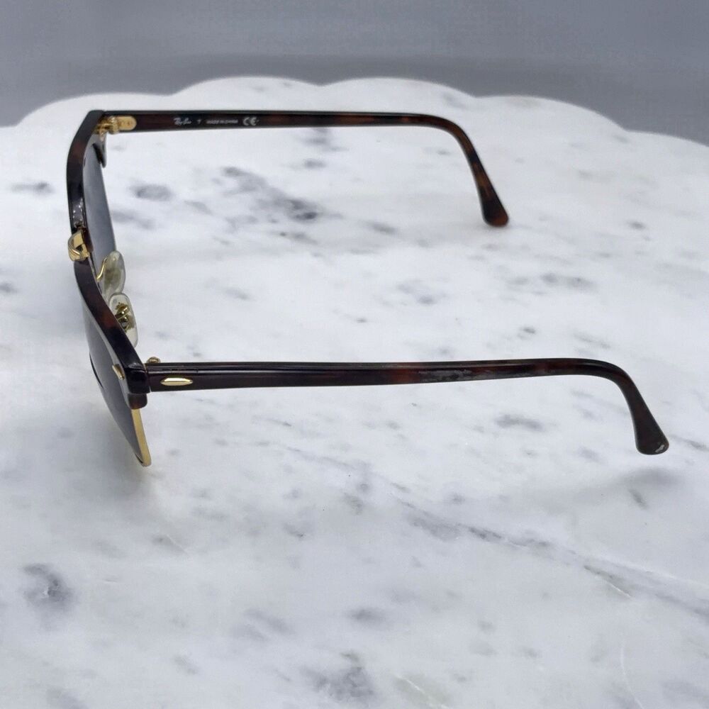 Ray-Ban RB3016 Clubmaster W0366 Tortoise Gold Sun / Eyeglasses Frames Only 49-21 - Picture 3 of 12